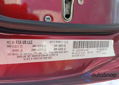 2015 Dodge Dart Aero from USA, damaged, VIN 1C3CDFDH8FD301867